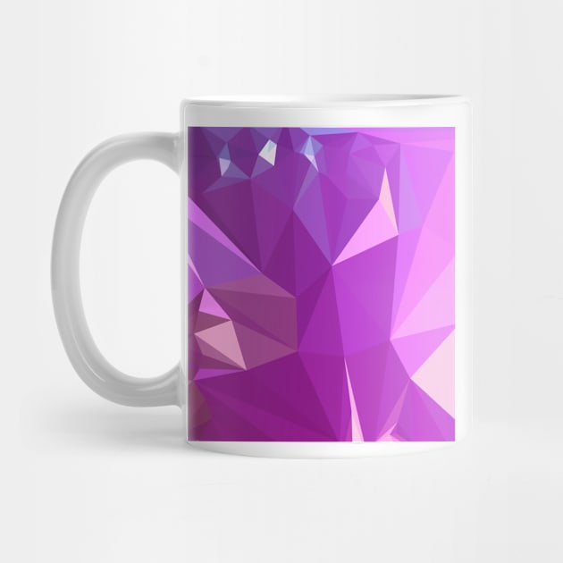 Light Medium Orchid Purple Abstract Low Polygon Background by retrovectors